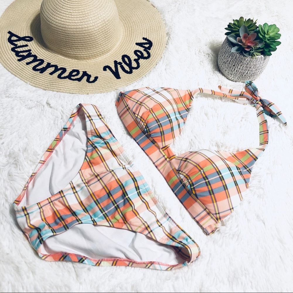 Victoria’s Secret Plaid Halter Bikini